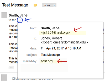 An obviously fake ("spoofed") Dominican email
