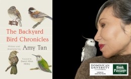 Amy Tan headshot and book cover