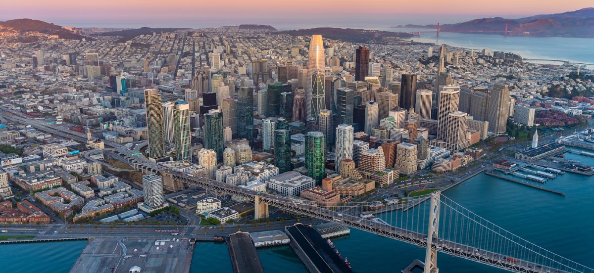 san francisco aerial view of skyline