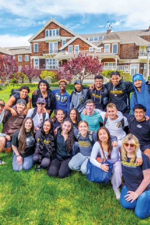 Group of students outside. US News and World report 2026 badges displayed for Best Regional West and Best Value Universities