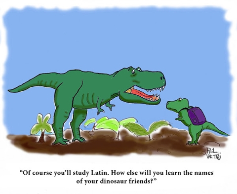 Cartoon of dinosaur