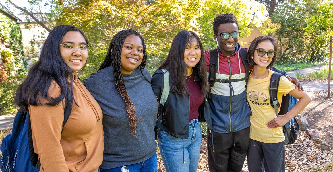 group of students smiling