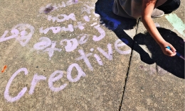 chalk art photo for lynn sondag online class seeking reflections