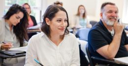adult students in classroom