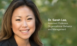 Photo of Dr Sarah Lee, asstistant professor for Organizational Behavior & Management