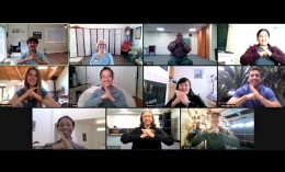 image of OT students doing online training via Zoom for tai chi certification