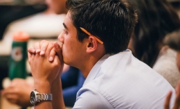 image for new MS in Accounting story of student from the side with pencil tucked between ear and head