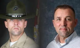 James Bergeron, grad student at Dominican University of California. Past and present photo.