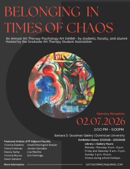 poster promoting art exhibit for belonging in times of chaos