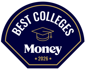 Best Colleges badge, Money 2026