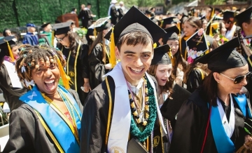 Photo of smiling graduates at 2023 Commencement Ceremonies