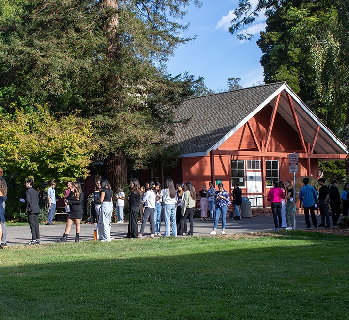 crowd in front of ralph minor hall