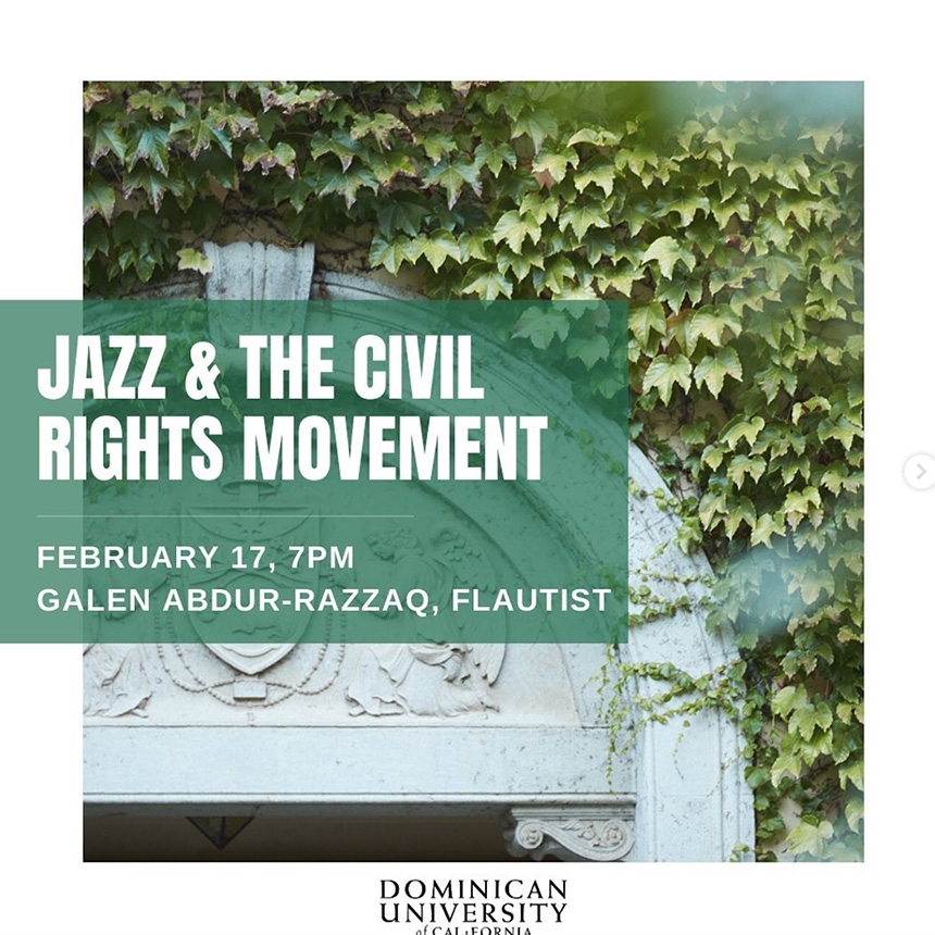 Jazz and Civils Rights Movement event poster