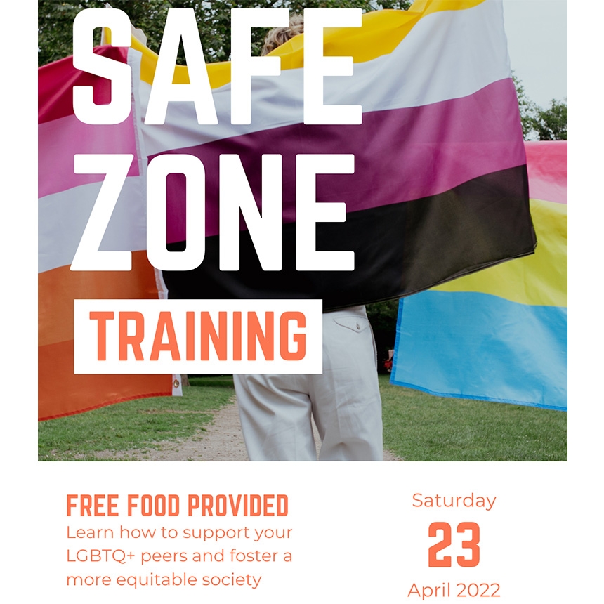 Safe Zone Training event poster