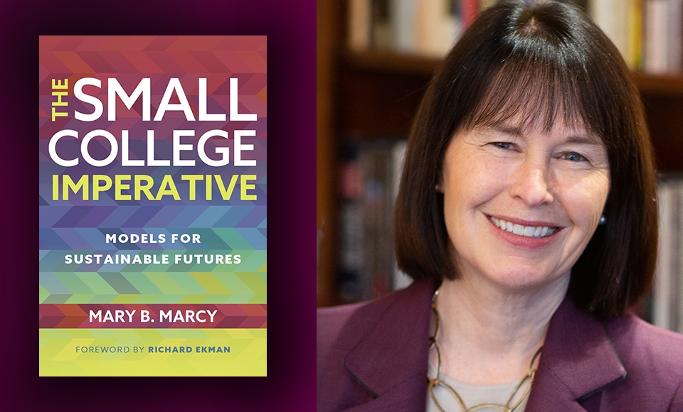 dominican president mary b. marcy with small college imperative book jacket