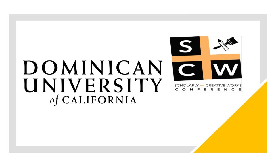 yellow, black, gray image of Scholarly and Creative Works Conference logo