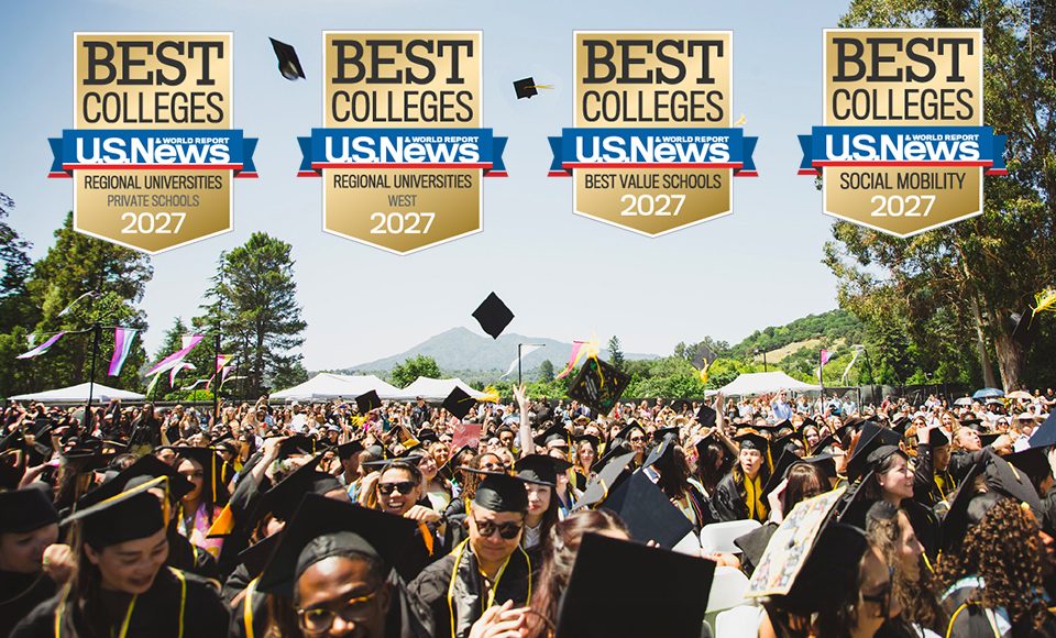 U.S. News World Report Rankings for 2027. Dominican received recognition in the following categories: 2027 Regional Universities (West), Top Private School, Best Value School, and Social Mobility.